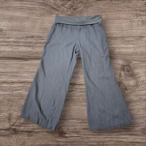 Old Navy Gray Y2K Wide-Leg Foldover Lounge Pants